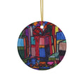 Load image into Gallery viewer, Disco Christmas by Donna C. Decorative Ceramic Ornament