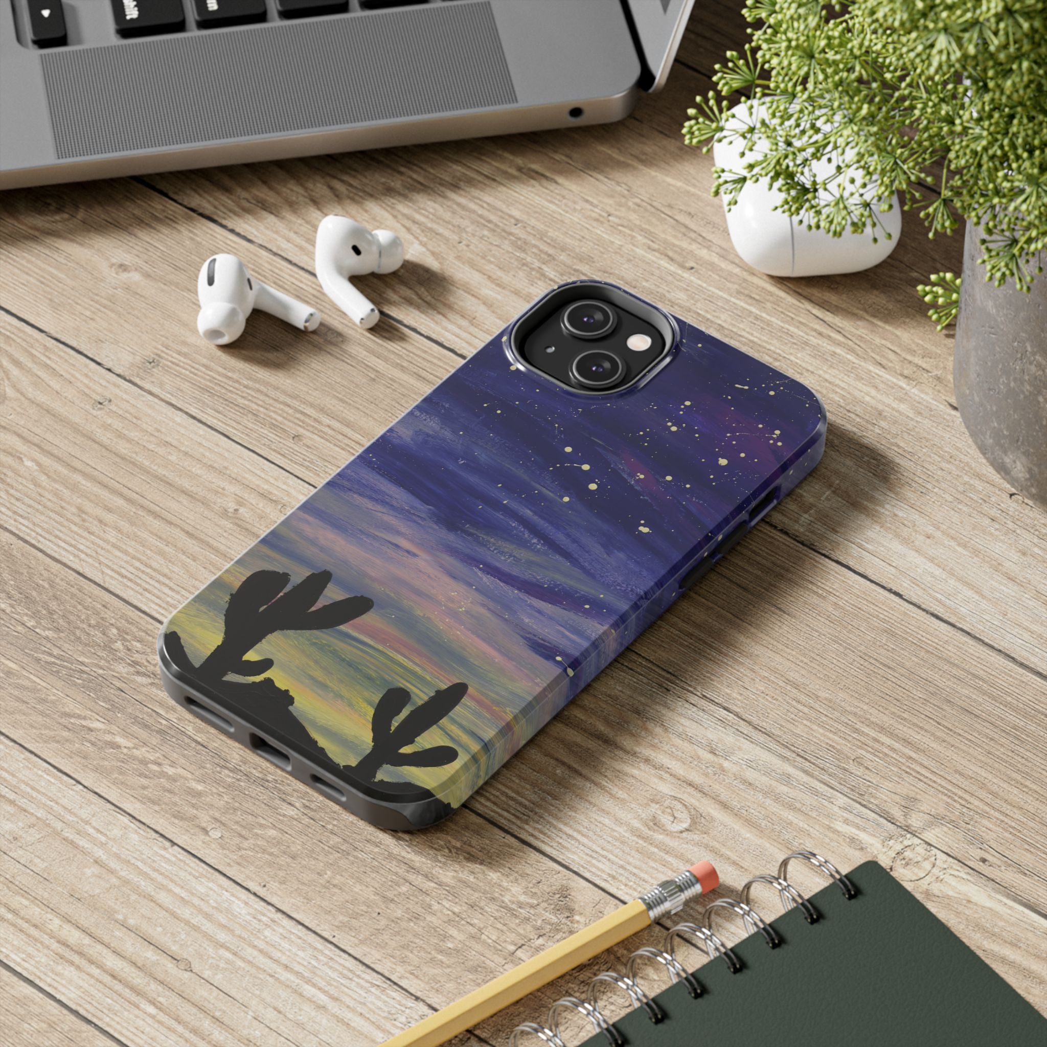Colorful Oasis Desert by Bonnie M. Tough Phone Cases