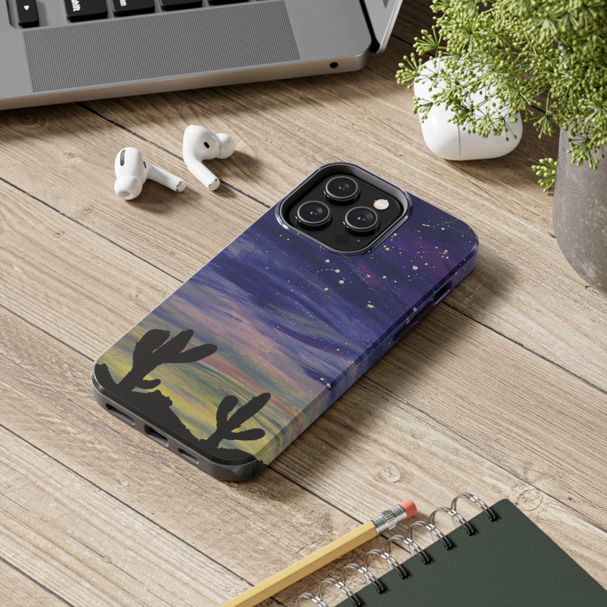 Colorful Oasis Desert by Bonnie M. Tough Phone Cases