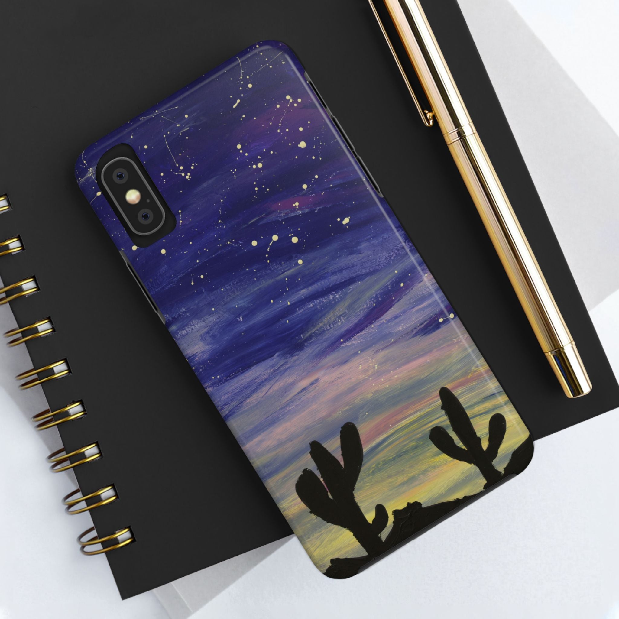 Colorful Oasis Desert by Bonnie M. Tough Phone Cases