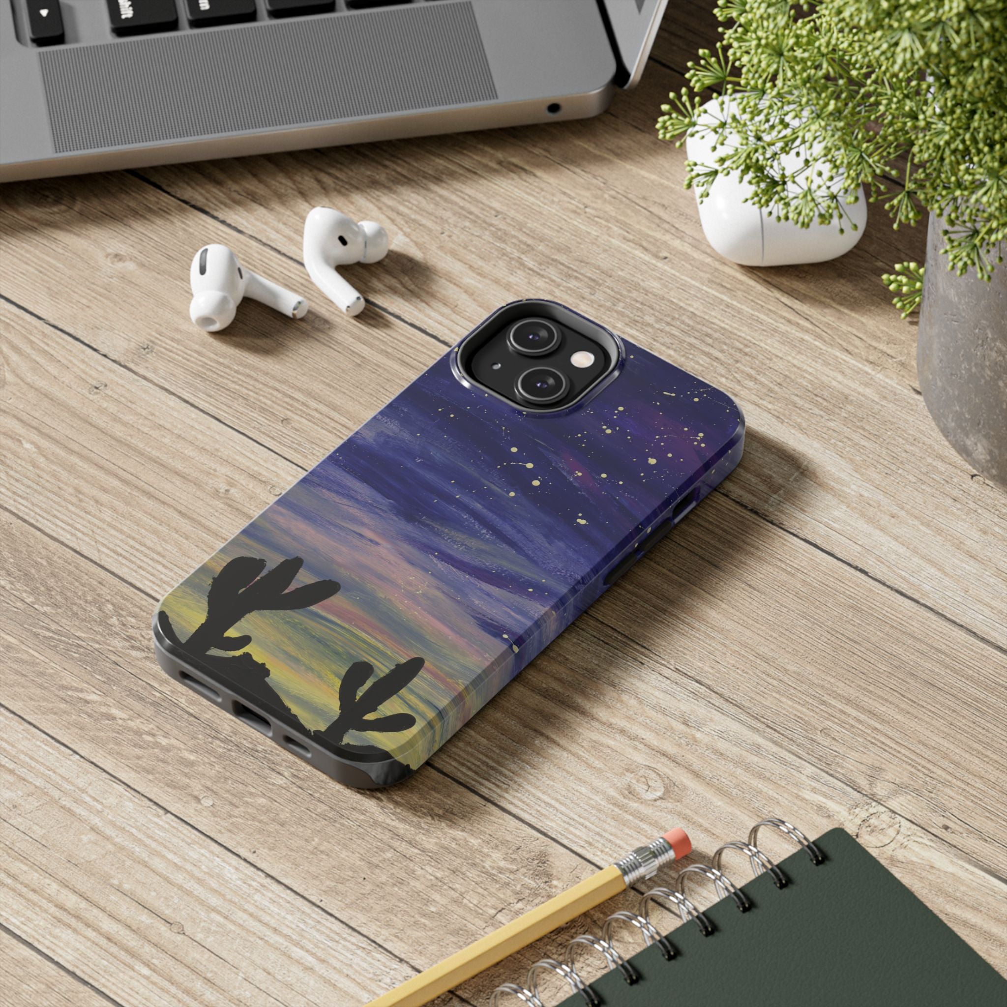 Colorful Oasis Desert by Bonnie M. Tough Phone Cases