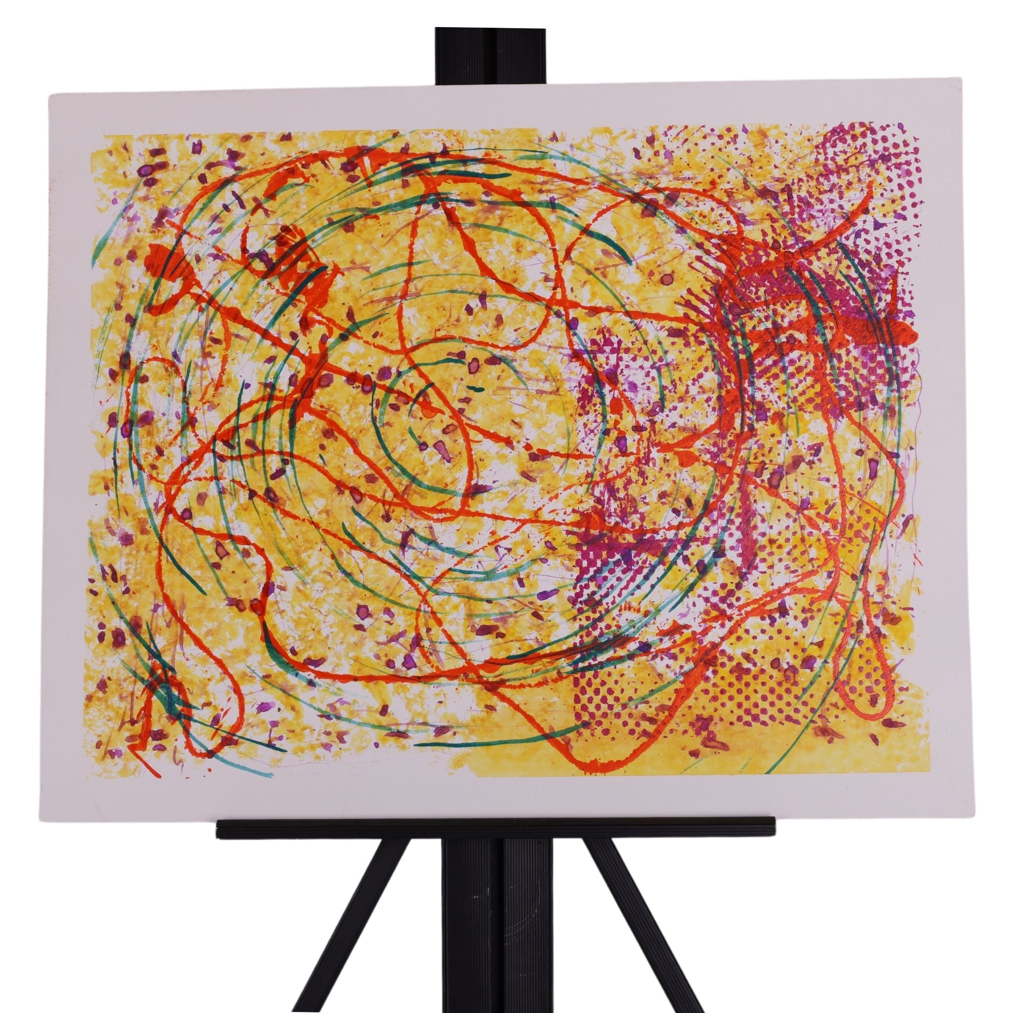 Circular Season 20 x 16 Mixed Media by Lauren W.