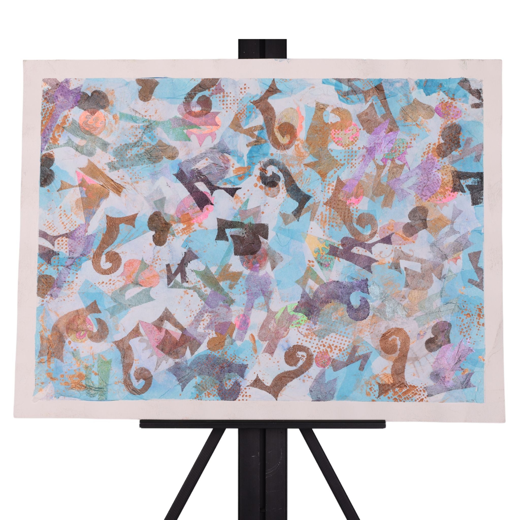 Cryptic Puzzle 24 x 18 Mixed Media by Crezette M.