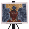 Load image into Gallery viewer, Golden Lover of Peace 18 x 14 Mixed Media by Crezette M.