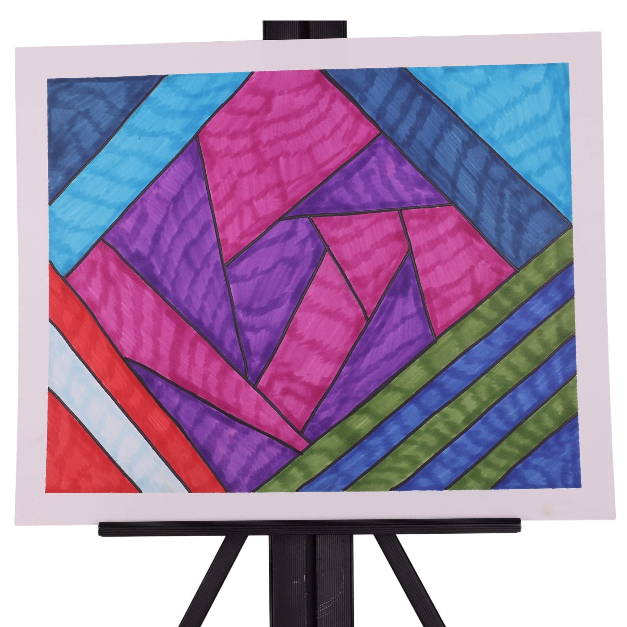 Lost In Triangles 14 x 17 Drawing by Jasmine M.