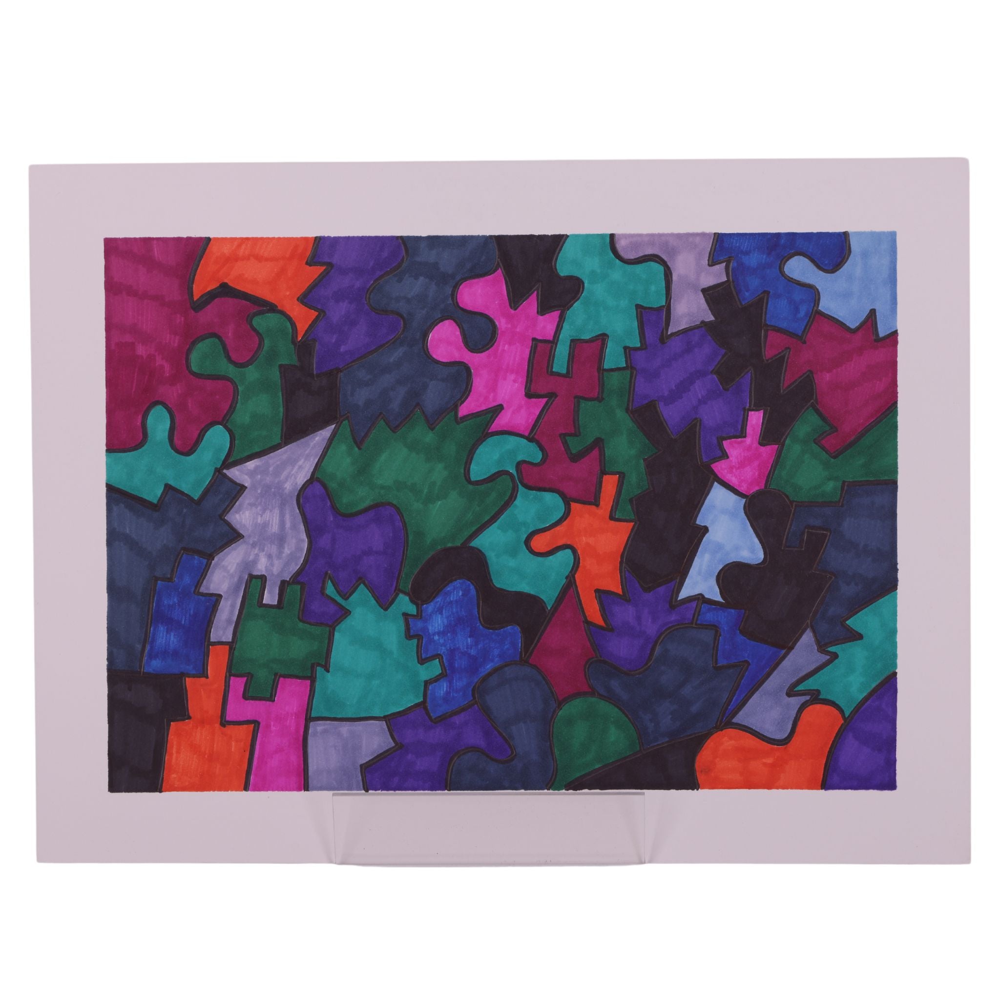 Abstract Puzzle 12 x 9 Drawing by Jasmine M.