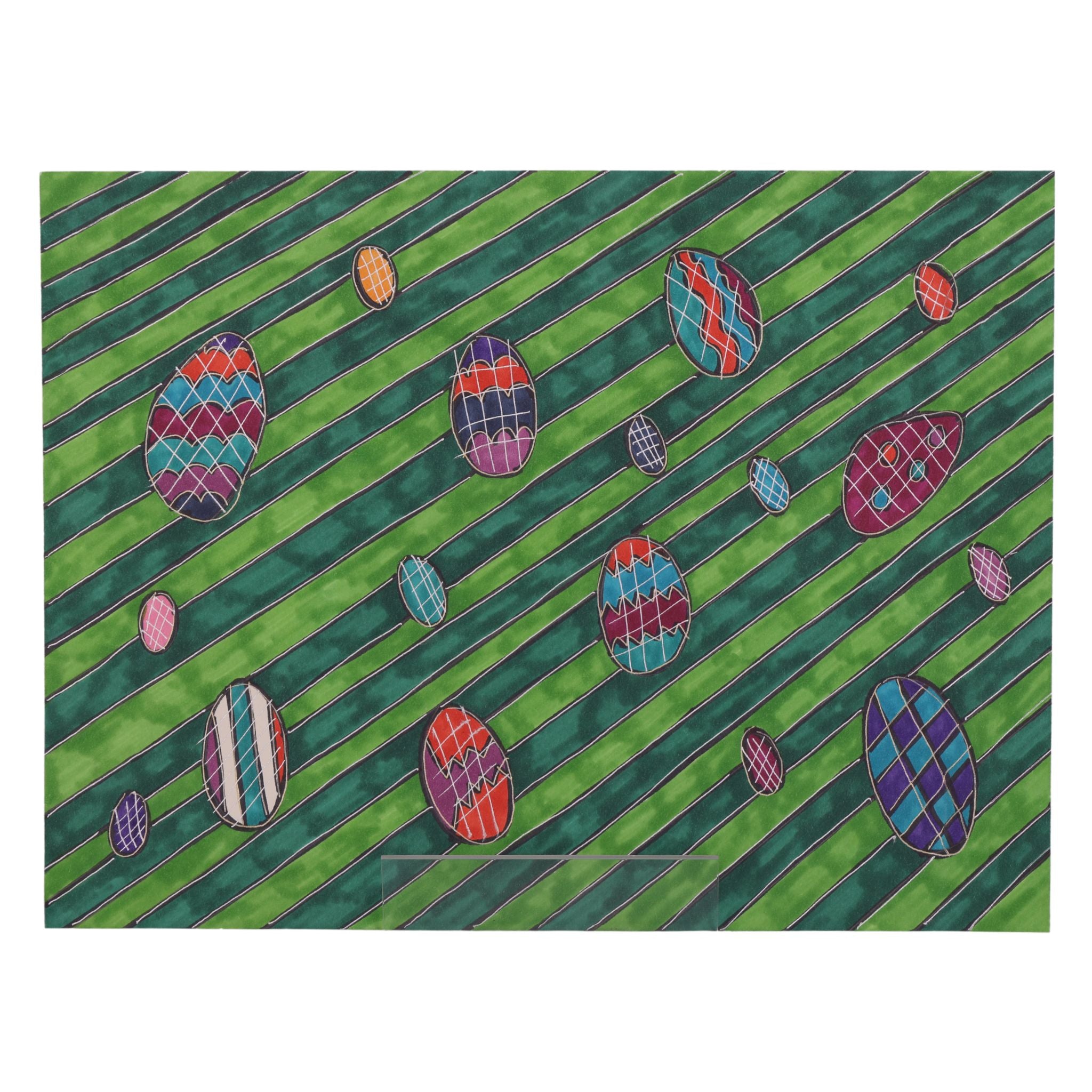 Easter Egg Hunt 12 x 9 Drawing by Jasmine M.