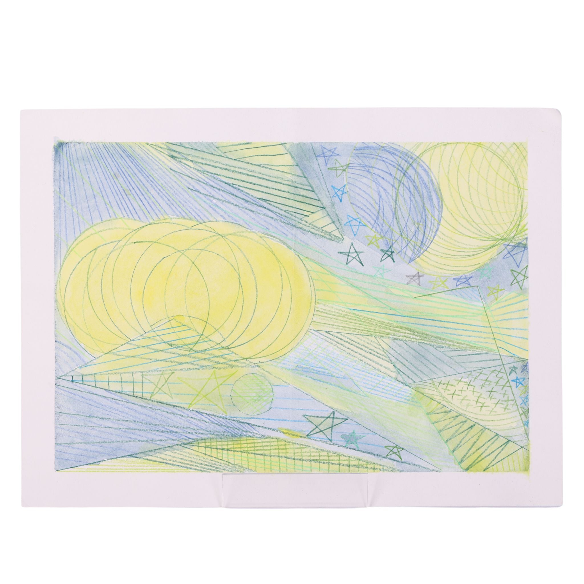 Messy Star Gaze 15 x 11 Mixed Media by Dana W.