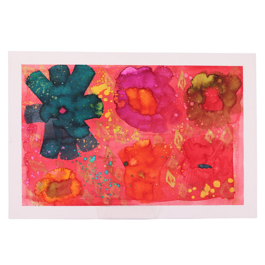 Floating Flowers 18 x 12 Painting by Chantale H.