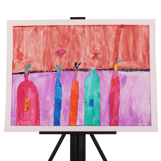 Flower Vases 24 x 18 Mixed Media by Chantale H.