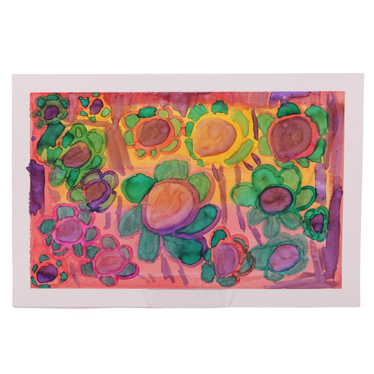 Field of Flowers 18 x 12 Painting by Chantale H.