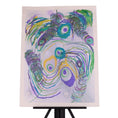 Load image into Gallery viewer, Peacock Feathers 24 x 18 Painting by Chantale H.