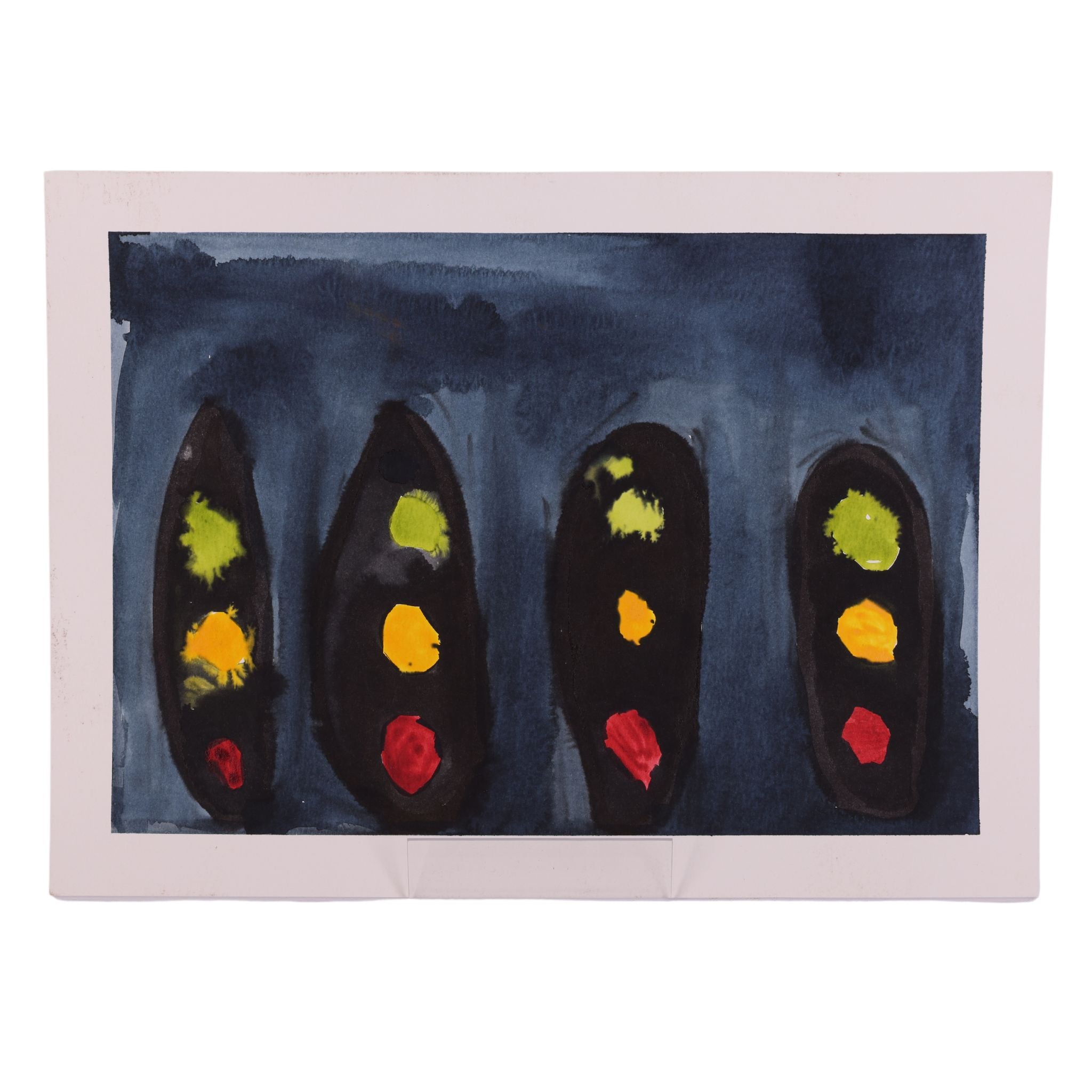 Boats In The Harbor 15 x 11 Painting by Chantale H.