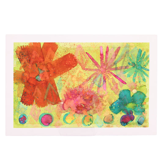 Flower Burst 18 x 12 Painting by Chantale H.