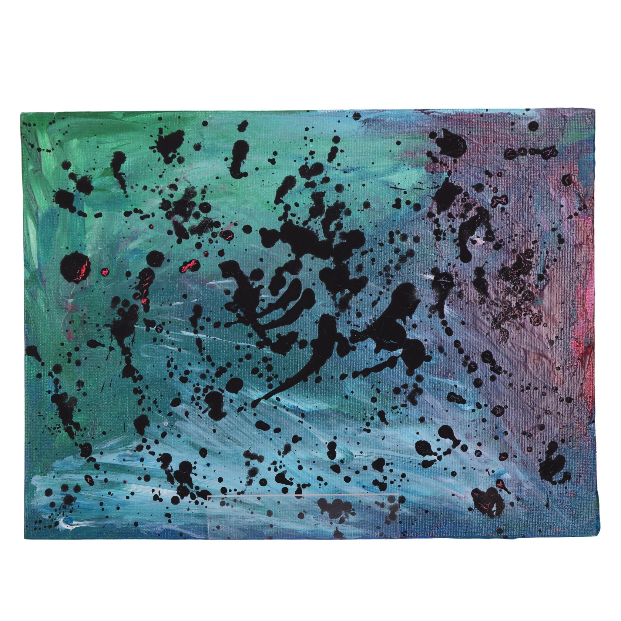 Black Raindrops 12 x 9 Painting by Donna C.