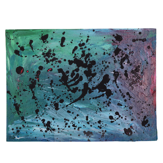 Black Raindrops 12 x 9 Painting by Donna C.