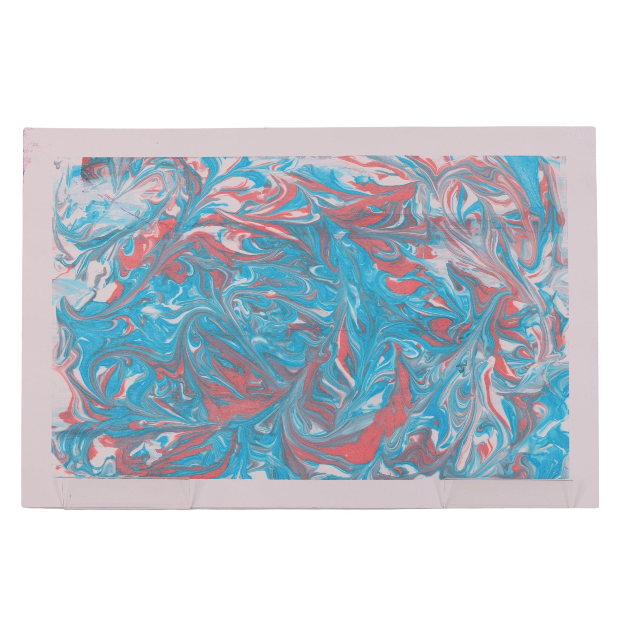 Blue Ice Cream Swirl 18 x 12 Painting by Julia A.