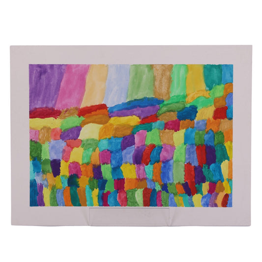 Checkered Colors 12 x 9 Painting by Kim D.