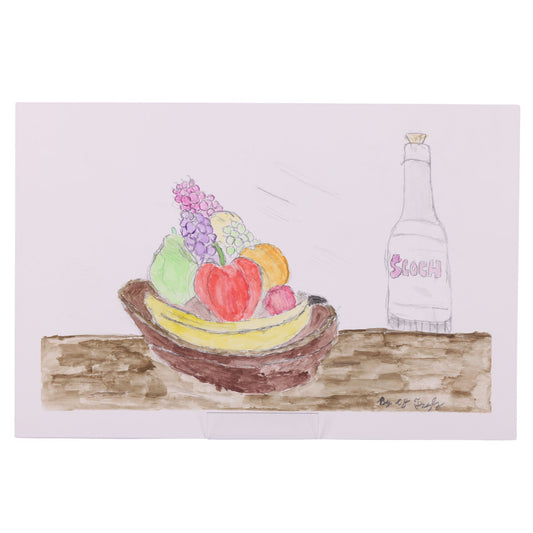 Fruit Basket 18 x 12 Mixed Media by CJ T.