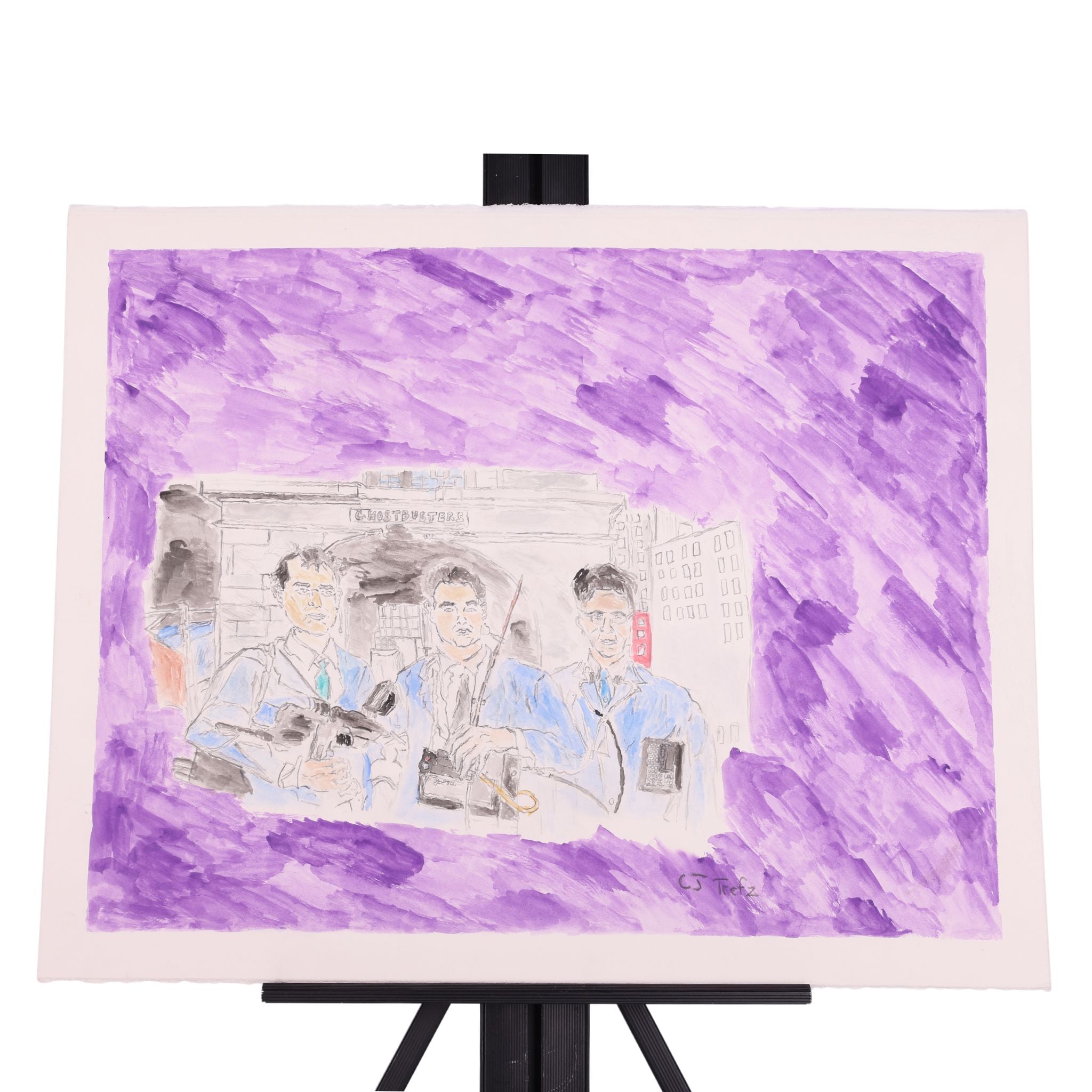 Ghostbusters 22 x 18 Mixed Media by CJ T.