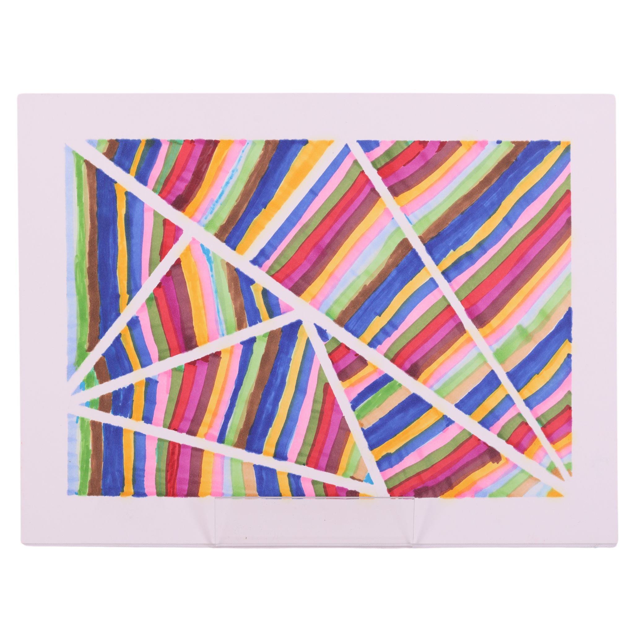 Fractured Rainbow 9 x 12 Drawing by Cory B.