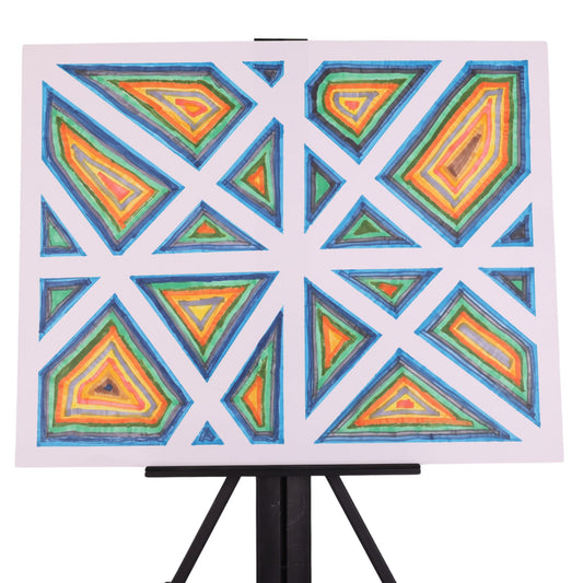 Geo Tiles 24 x 18 Drawing by Cory B.