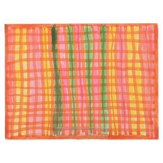 Crisscross Vibrations 12 x 9 Drawing by Chris S.