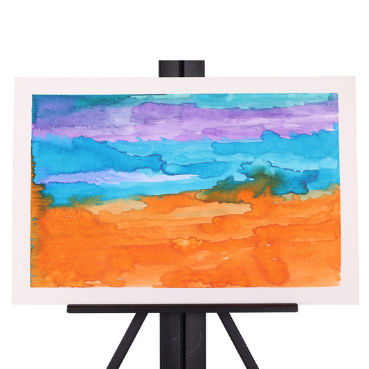 Desert Sunset 18 x 12 Painting by Donald H.