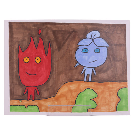 Fire and Air 12 x 9 Drawing by Caesar G.