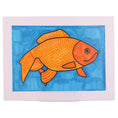 Load image into Gallery viewer, Orange Fish 12 x 9 Drawing by Caesar G.