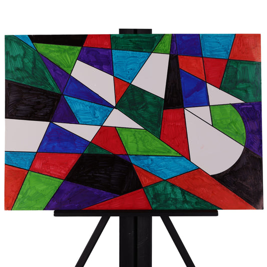 Vivid Geometry 19 x 13 Drawing by Caesar G.