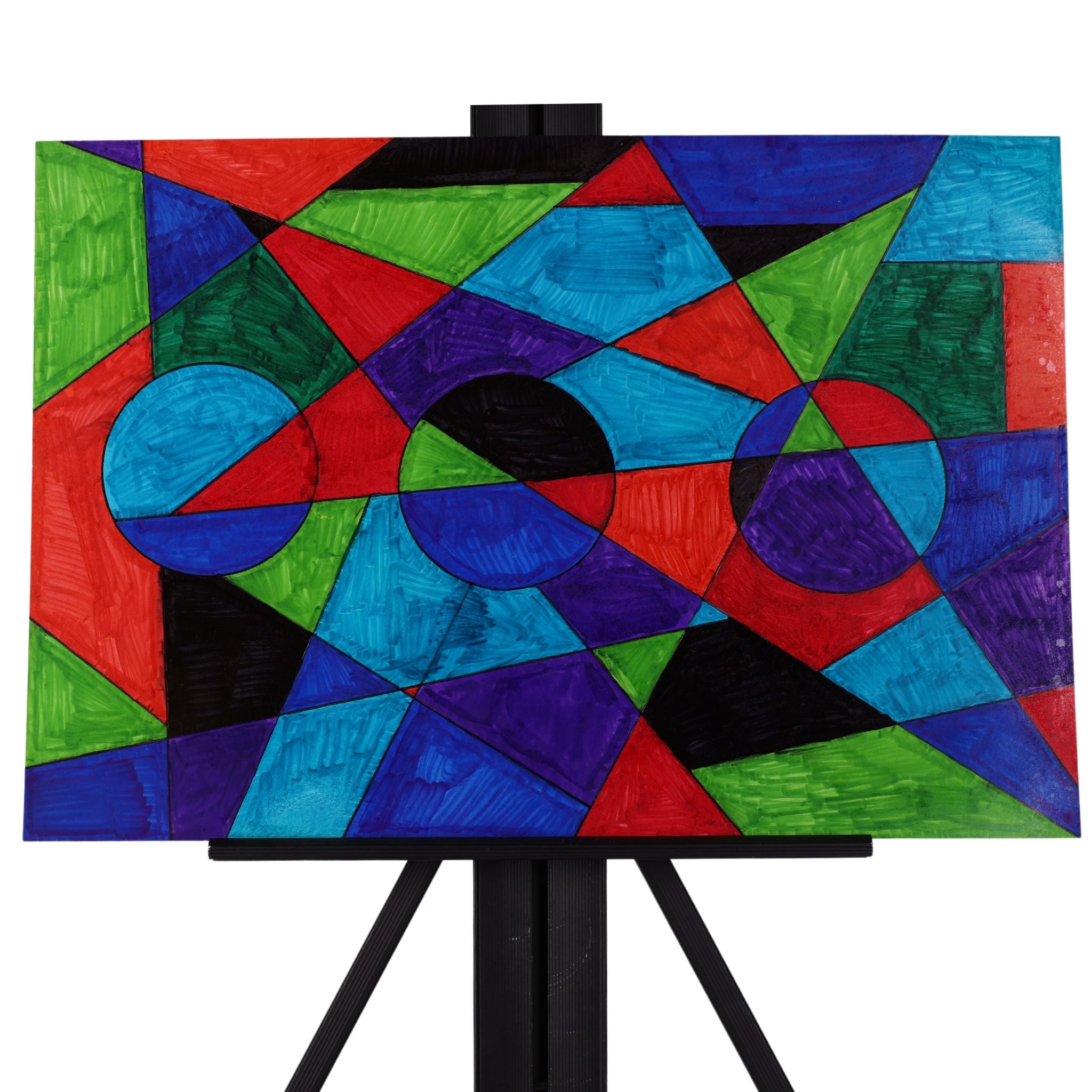 Colorful Contours 19 x 13 Drawing by Caesar G.