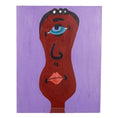 Load image into Gallery viewer, A Woman Lay On A Purple Wall 14 x 11 Painting by Crezette M.