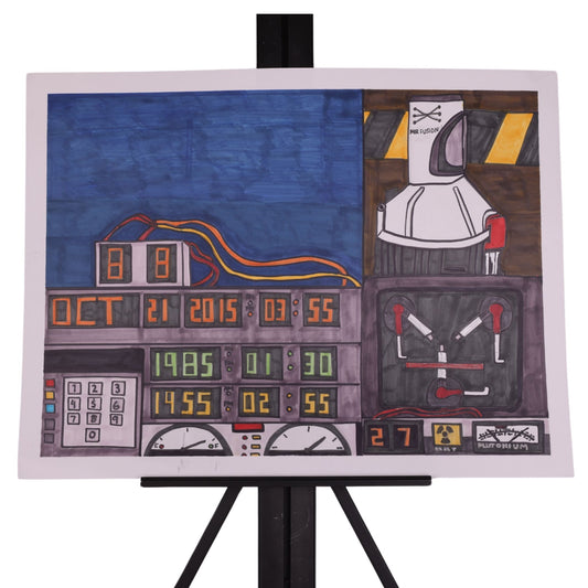 Back In Time 23 x 18 Mixed Media by Michael C.