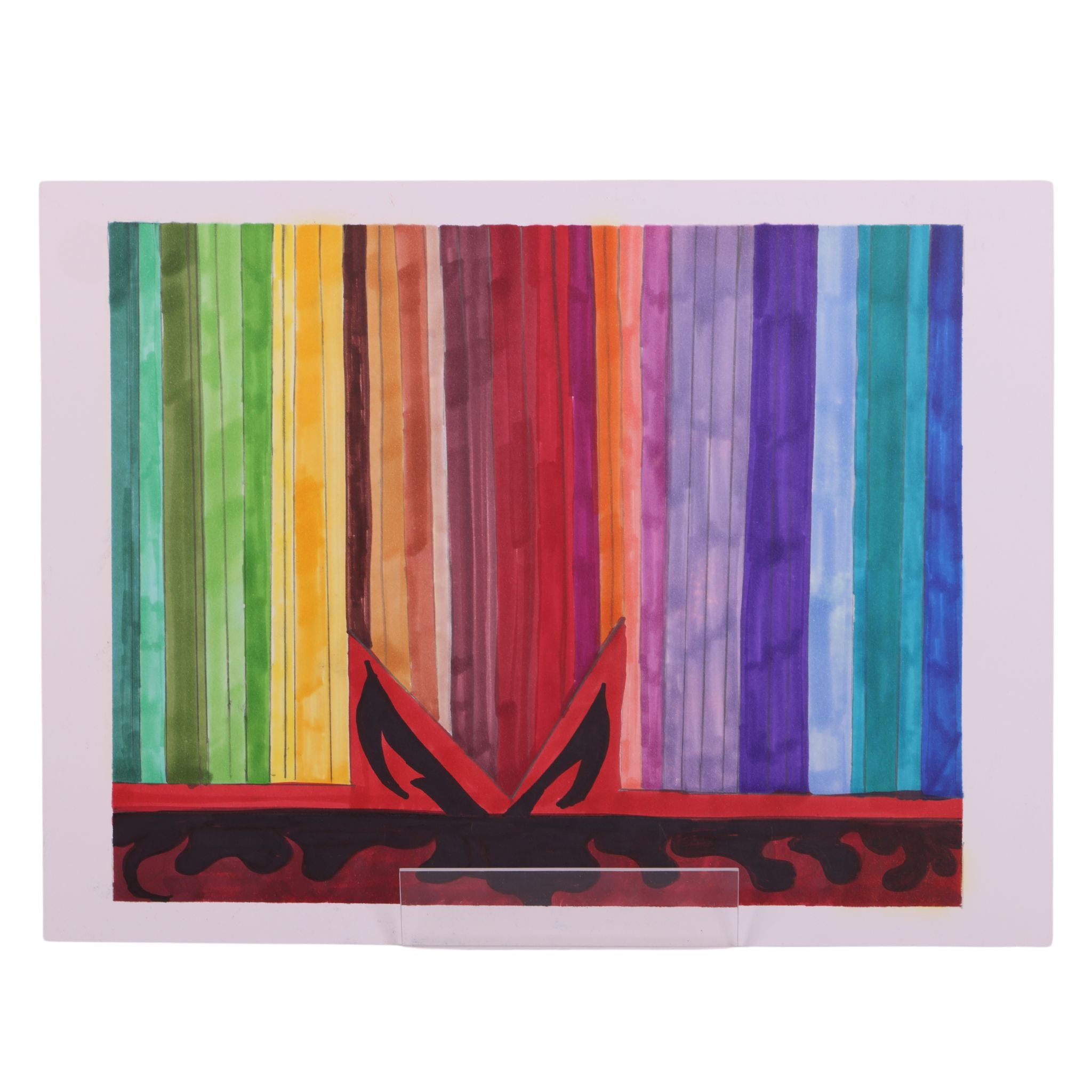 Beams of Light 9 x 12 Mixed Media by Michael C.