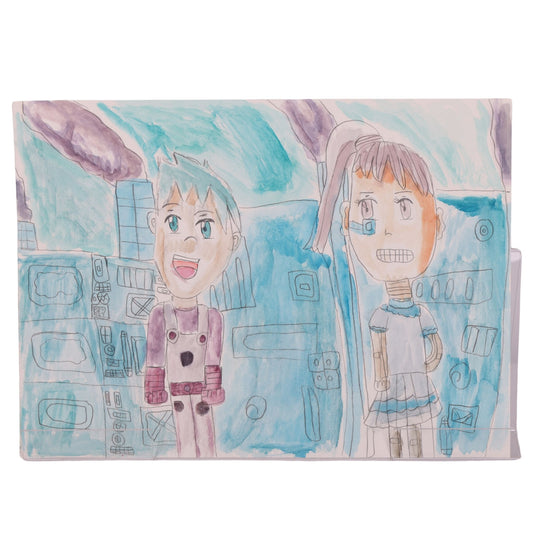 Best Buddies 15 x 11 Mixed Media by Lena G.