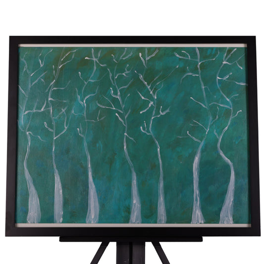 Birches  21 x 17 Painting by Dana W.