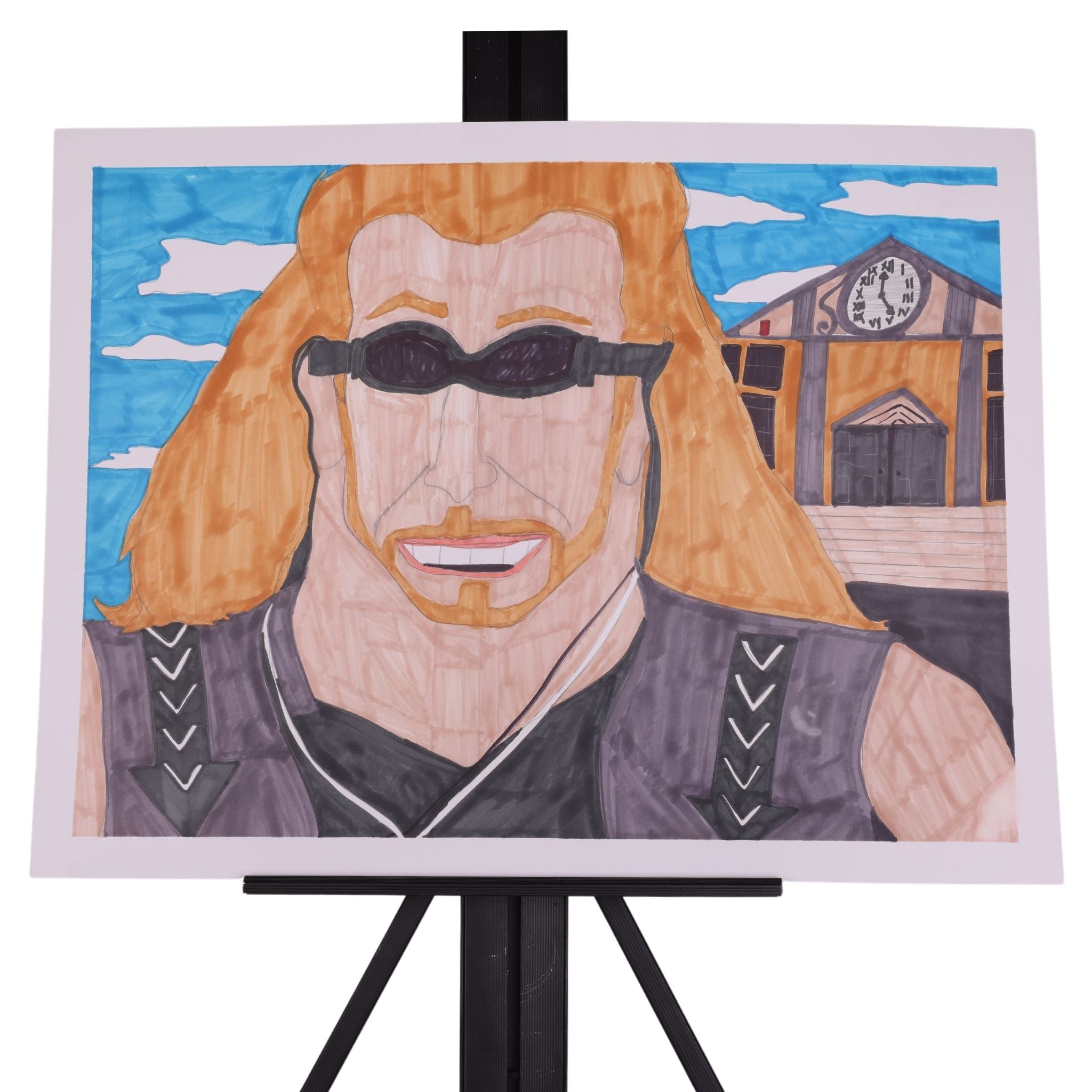 Bounty Hunter 23 x 18 Mixed Media by Michael C.