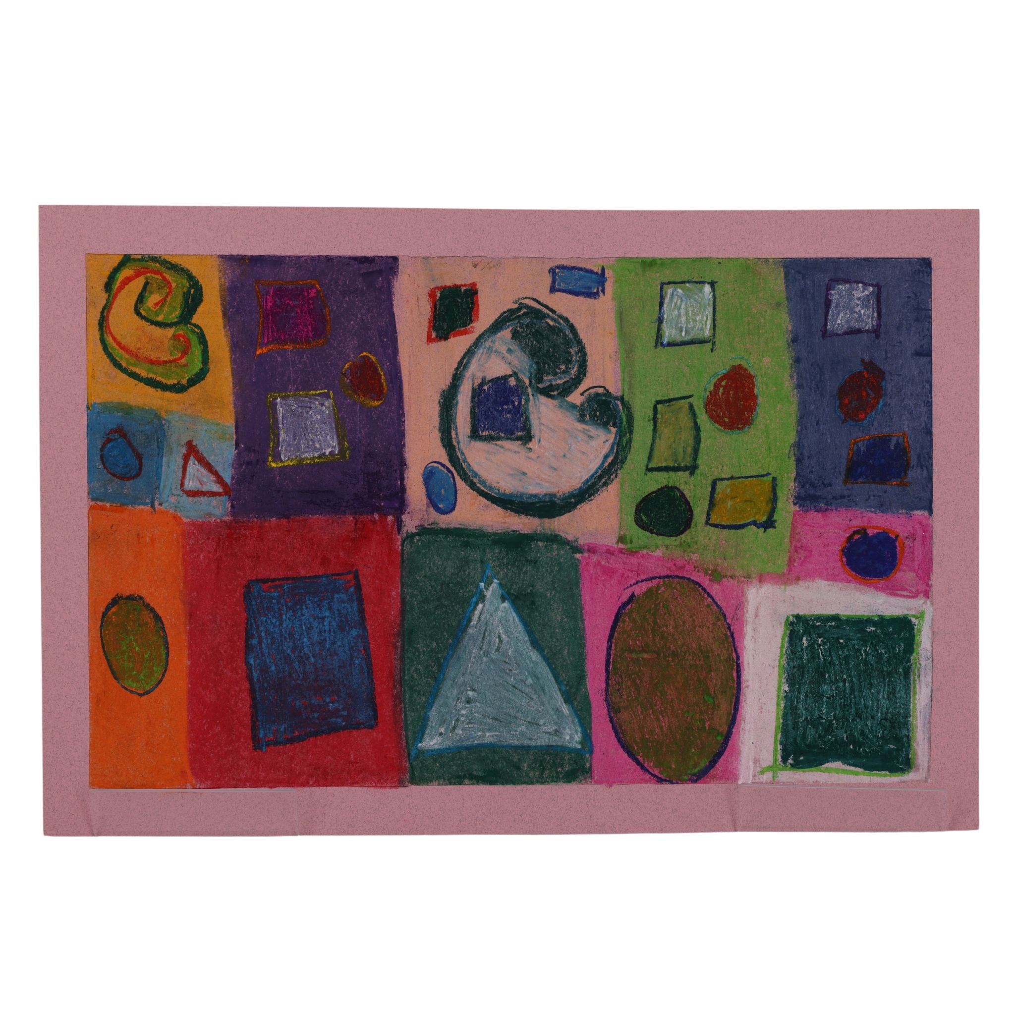 Boxes Full Of Shapes 12 x 18 Drawing by Jamie N.