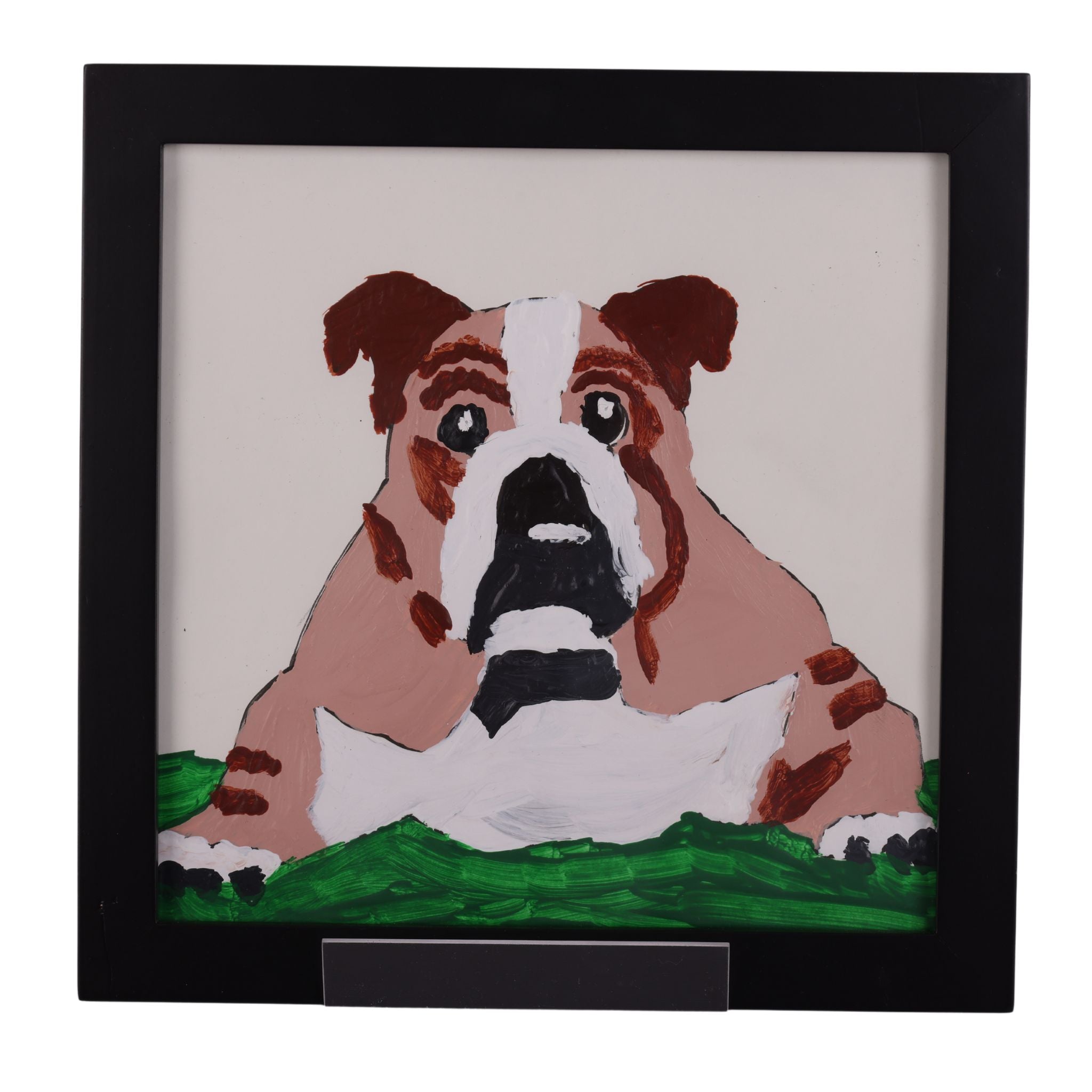 Bulldog 8 x 8 Painting by Caesar G.