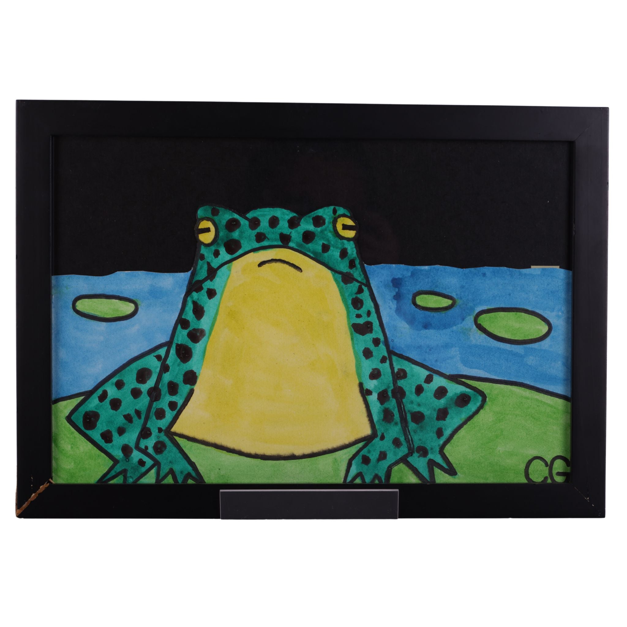 Bullfrog 9 x 13 Mixed Media by Caesar G.