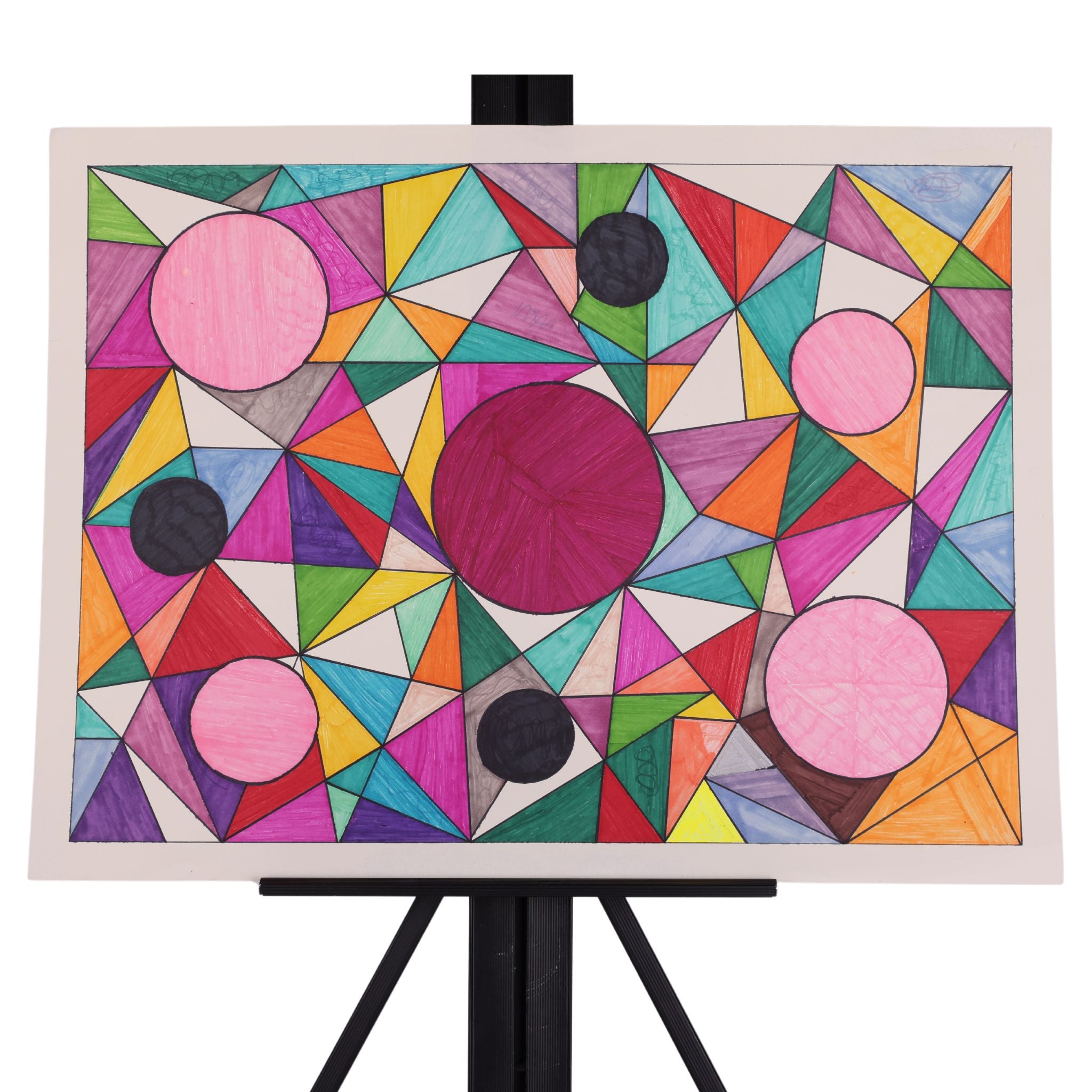 Camo Circle 18 x 24 Drawing by Sharen G.