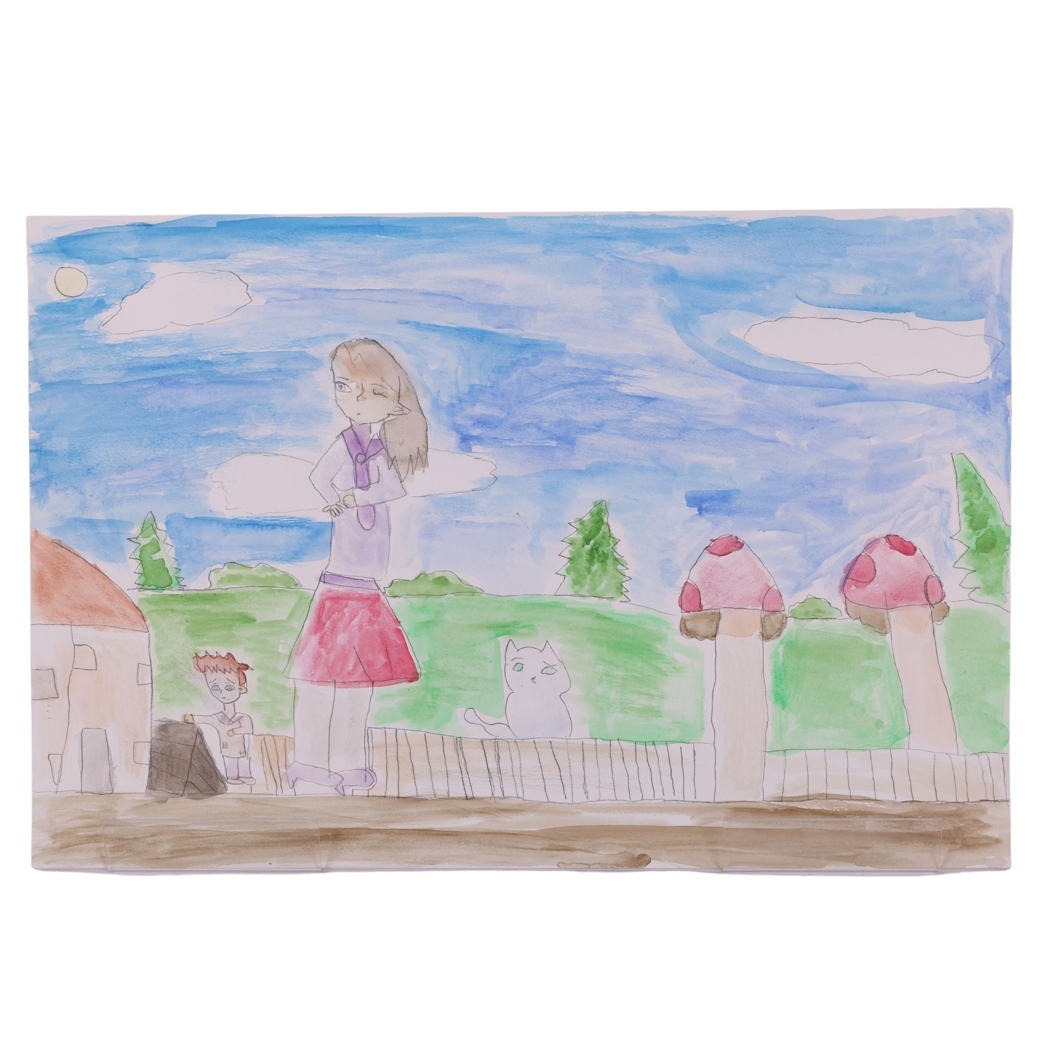 Camping Dazed 18 x 12 Mixed Media by Lena G.