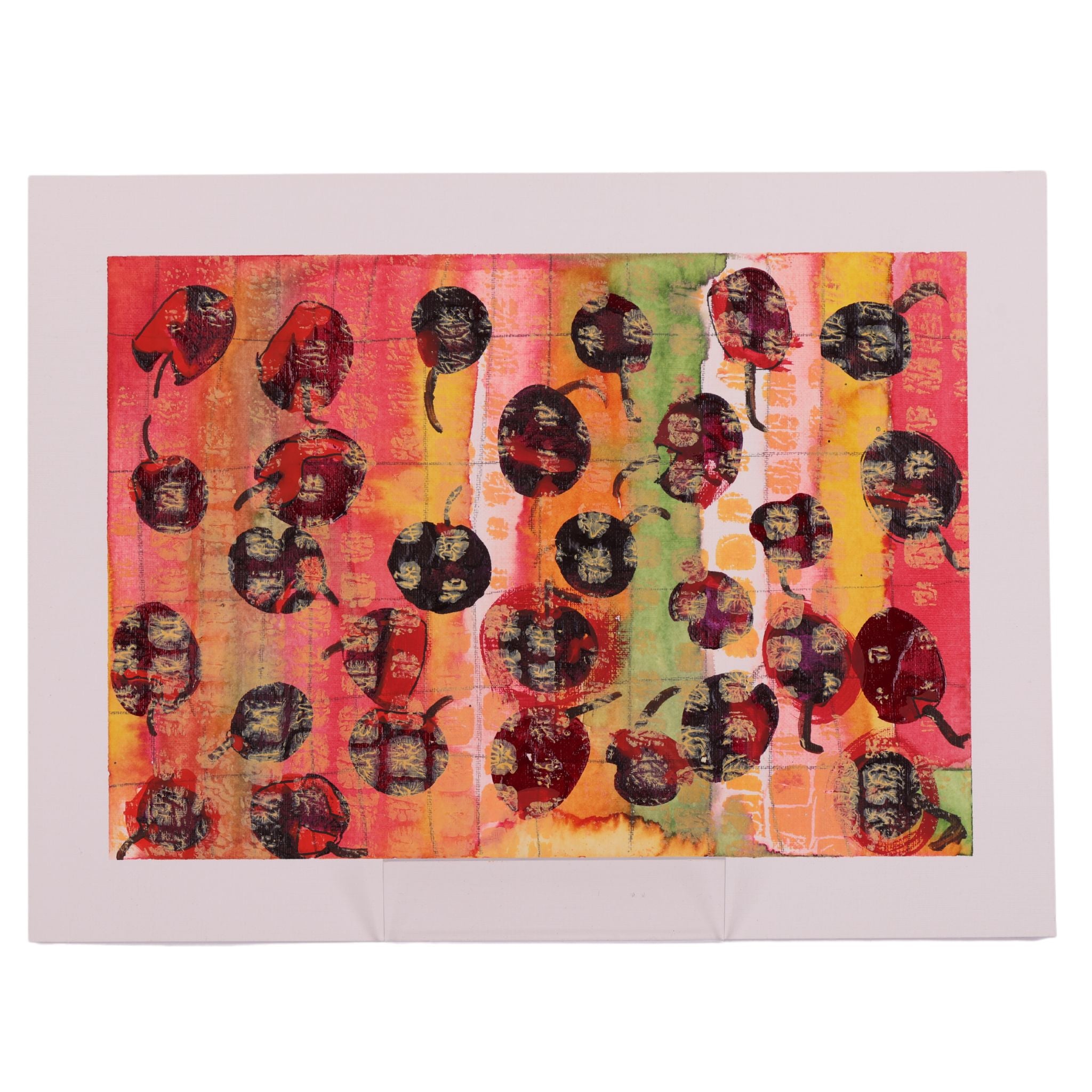 Cherry Limeade 12 x 9 Mixed Media by Sharen G.