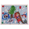 Load image into Gallery viewer, Christmas with Penguin and Frosty 23 x 17 Painting by Kaitlyn M.