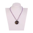 Load image into Gallery viewer, Circles on Stone Ribbon Necklace by Alan K.