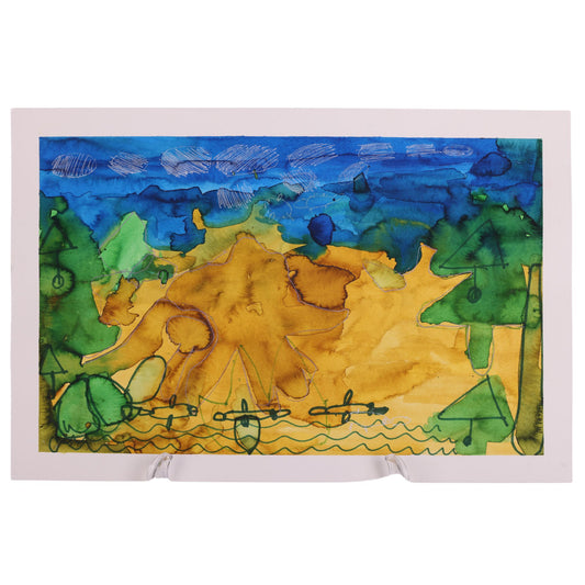 Desert Meets Forest 18 x 12 Mixed Media by Donald H.