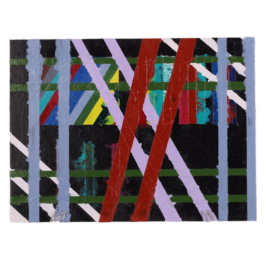 Dimensional Stripes 12 x 9 Painting by Donna C.