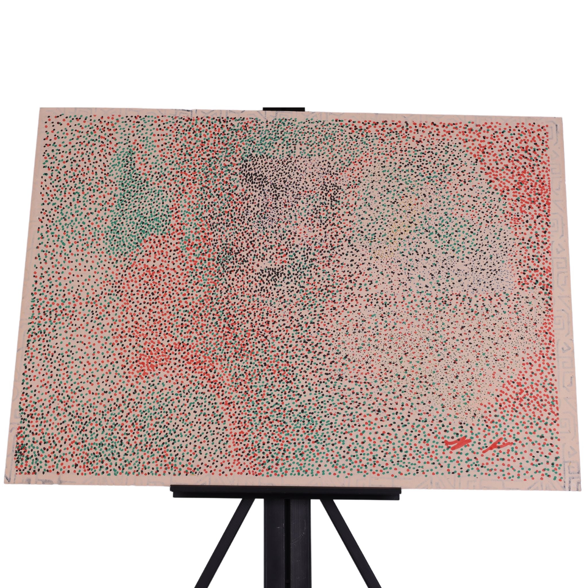 Dot 2 Dot 30 x 22 Drawing by Sarah B.