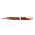 Load image into Gallery viewer, Figured Wood Concava Twist Black Ink Pen By Kalei S. 00234